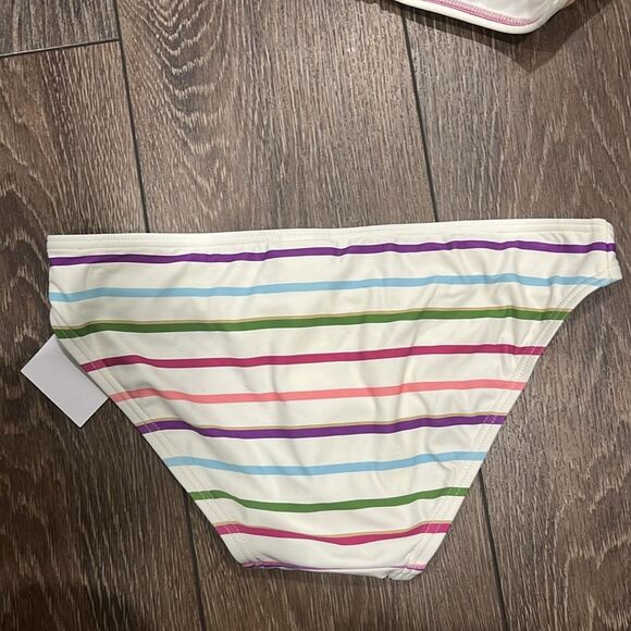 KATE SPADE (NWT) Zip Front Bikini Top & Bottoms, Party Stripe, Size XS - Picture 10 of 10